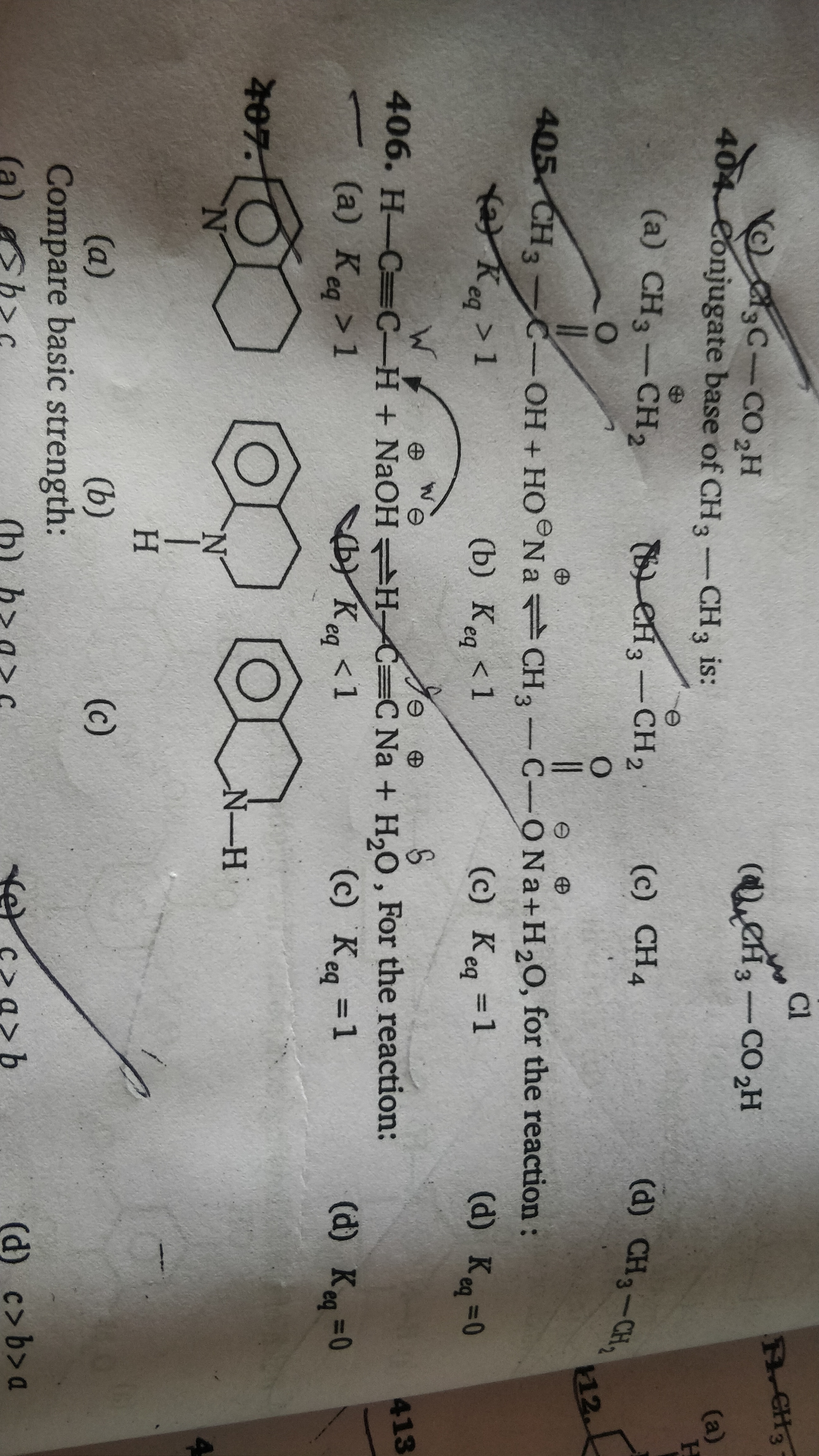 Question image for Plz choose correct for q-406? Shouldnt answer be